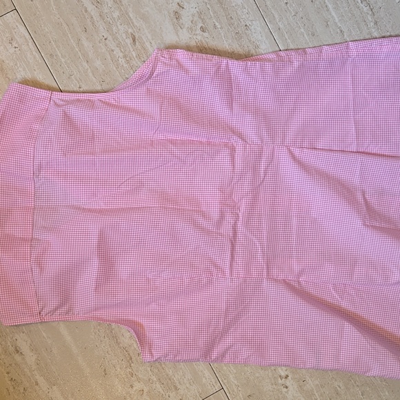 Lauren Ralph Lauren Pink/White Gingham Sleeveless Button-Down Top - Picture 6 of 7